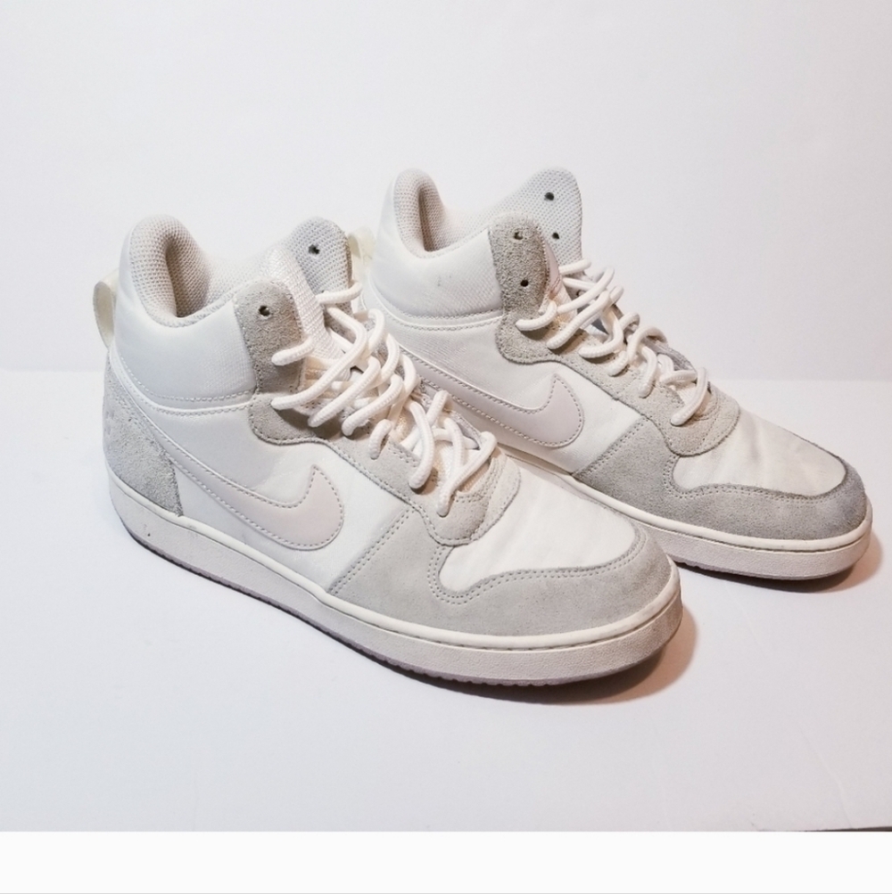 Nike Womens Court Borough Mid Premium Sail Light Orewood Brown 9.5